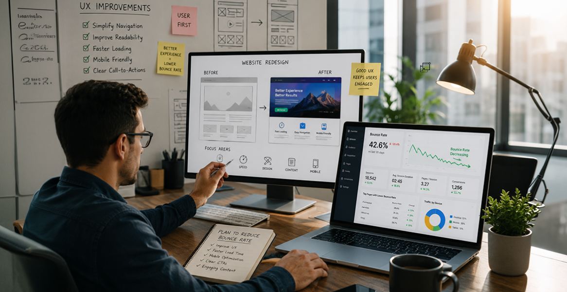 How to Reduce Website Bounce Rate with UX Improvements
